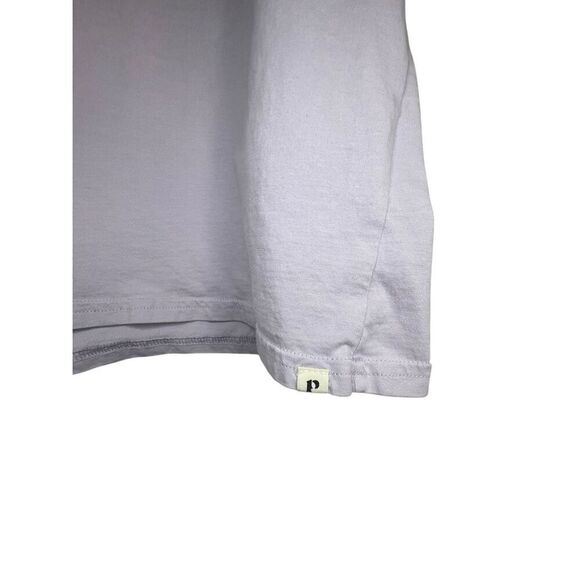 Pact Light Purple Basic Solid V-Neck Short Sleeve Cotton T-Shirt - Picture 2 of 5